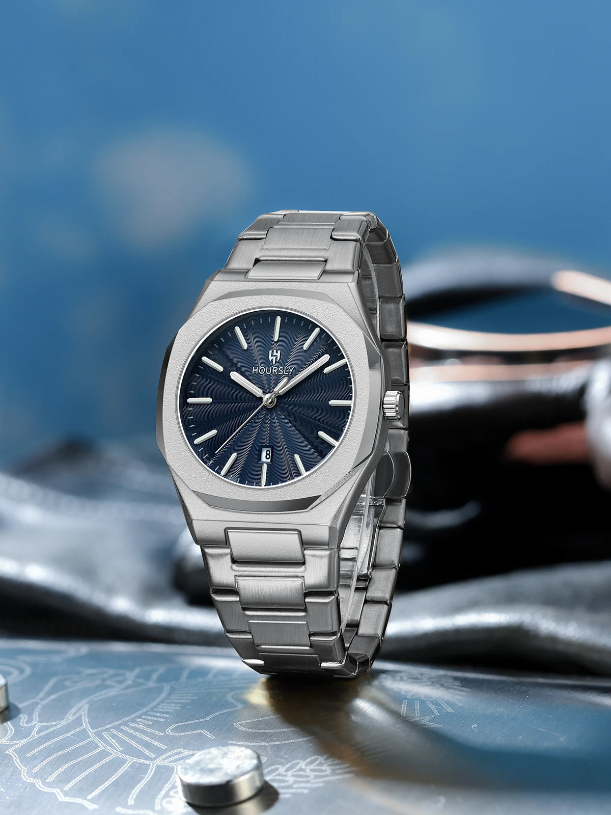 Montre Homme Quartz – Étanche, Bracelet Acier, Lumineuse