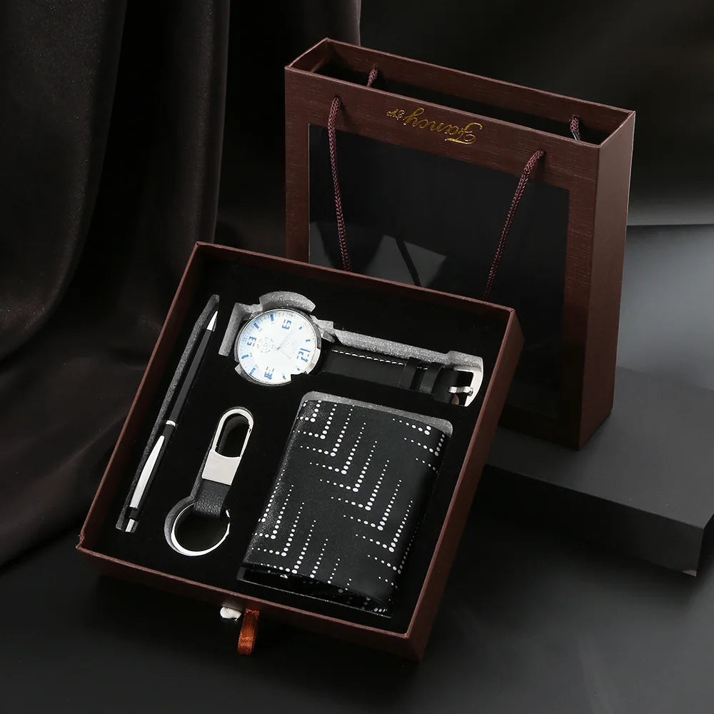 Coffret Cadeau Homme : Montre, Accessoires & Stylo