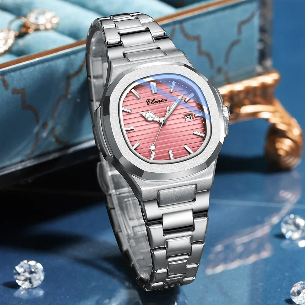 Montre Quartz Femme avec Lumière Nocturne